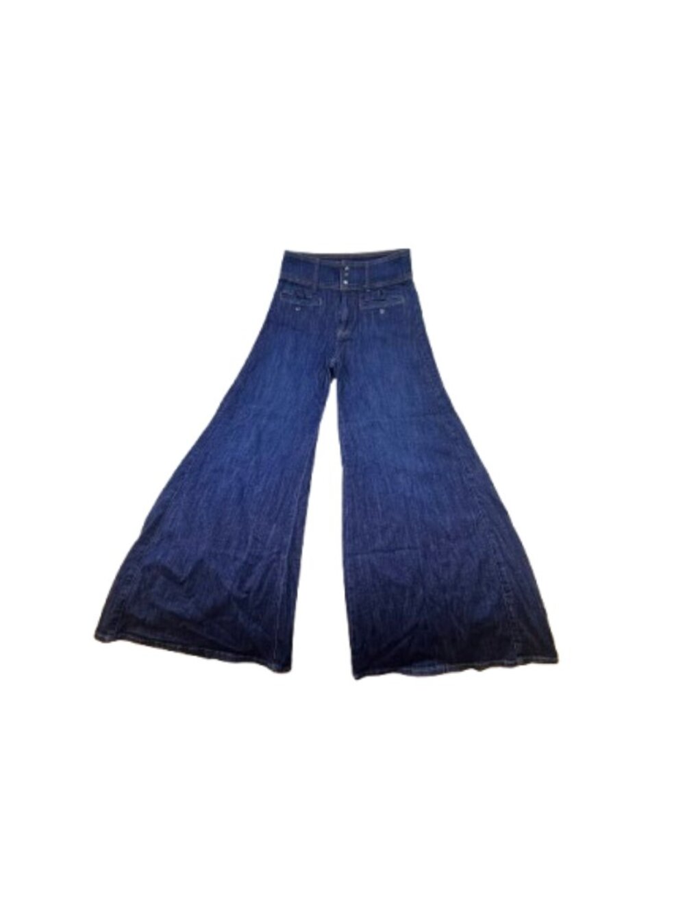 Pilcro Dark Blue High-Rise Wide-Leg Trouser Jeans N254-33